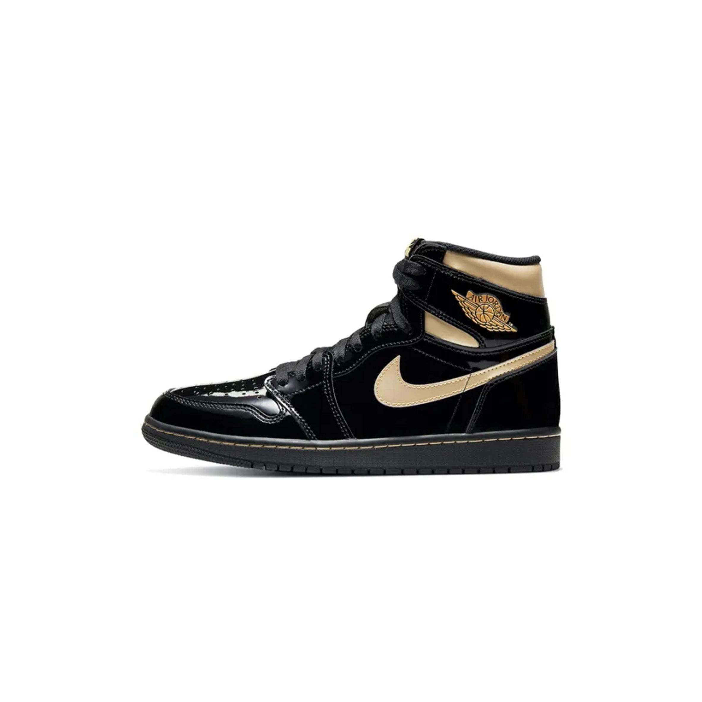 NIKE JORDAN 1 RETRO HIGH BLACK METALLIC GOLD 555088-032